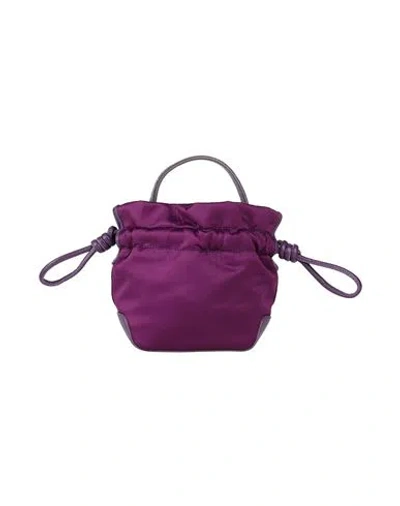 Fabiana Filippi Woman Handbag Dark Purple Size - Polyester, Leather
