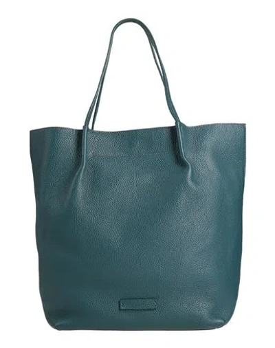 Fabiana Filippi Woman Handbag Deep Teal Size - Leather In Green