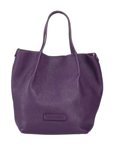 Fabiana Filippi Woman Handbag Purple Size - Leather