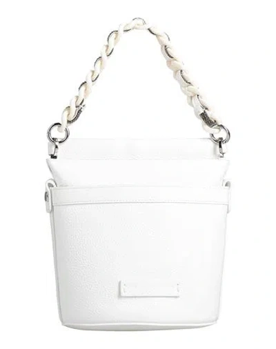 Fabiana Filippi Woman Handbag White Size - Leather, Cotton, Polyamide, Ecobrass