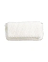 Fabiana Filippi Woman Handbag White Size - Virgin Wool, Silk, Cashmere, Alpaca Wool, Polyester