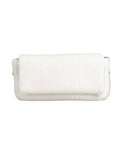 Fabiana Filippi Woman Handbag White Size - Virgin Wool, Silk, Cashmere, Alpaca Wool, Polyester