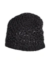 Fabiana Filippi Woman Hat Black Size Onesize Polyester, Polyamide In Black