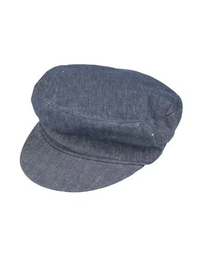 FABIANA FILIPPI FABIANA FILIPPI WOMAN HAT BLUE SIZE L LINEN, COTTON, ELASTANE