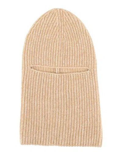 Fabiana Filippi Woman Hat Camel Size Onesize Virgin Wool, Mohair Wool, Polyamide, Silk, Cashmere In Beige