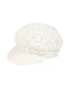 Fabiana Filippi Woman Hat Ivory Size L Cotton, Polyester, Viscose, Polyamide In White