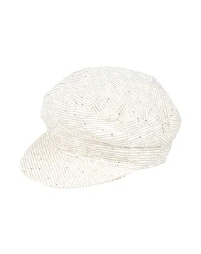 Fabiana Filippi Woman Hat Ivory Size L Cotton, Polyester, Viscose, Polyamide In White