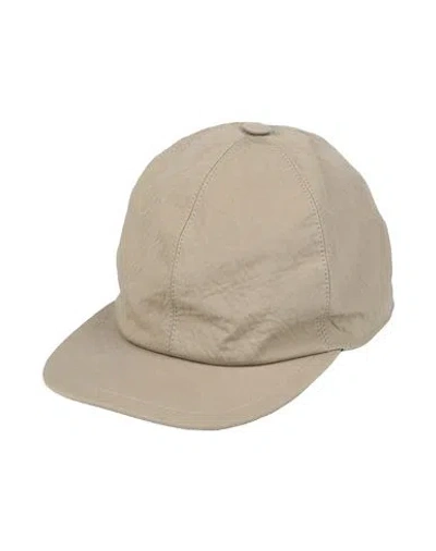 Fabiana Filippi Woman Hat Khaki Size L Cotton, Metallic Fiber In Gray