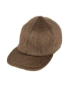 Fabiana Filippi Woman Hat Khaki Size M Virgin Wool, Mohair Wool, Polyamide In Beige