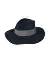 Fabiana Filippi Woman Hat Midnight Blue Size L Wool, Viscose, Mohair Wool, Polyamide In Blue