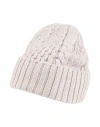 Fabiana Filippi Woman Hat Taupe Size Onesize Virgin Wool, Viscose, Silk, Cashmere, Polyester In Gray