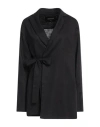 Fabiana Filippi Open-front Satin Blazer In Black