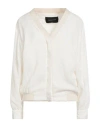 Fabiana Filippi Woman Jacket Ivory Size 12 Viscose, Elastane In White