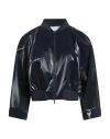 Fabiana Filippi Woman Jacket Midnight Blue Size 6 Cotton, Viscose, Merino Wool, Ecobrass In Black