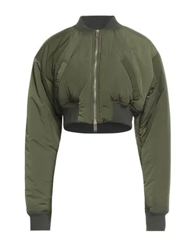 Fabiana Filippi Woman Jacket Military Green Size 6 Polyamide