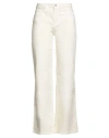 Fabiana Filippi Woman Jeans Cream Size 4 Cotton, Elastane, Ecobrass In White