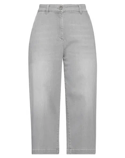 Fabiana Filippi Woman Jeans Light Grey Size 6 Cotton, Elastane In Gray
