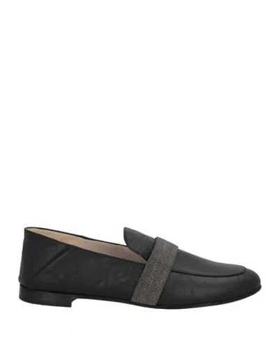 Fabiana Filippi Woman Loafers Black Size 10 Soft Leather
