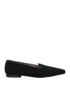 Fabiana Filippi Woman Loafers Black Size 7 Virgin Wool, Silk, Cashmere, Alpaca Wool, Polyester In Black