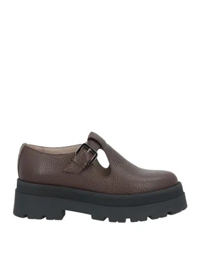 Fabiana Filippi Woman Loafers Dark Brown Size 7.5 Leather