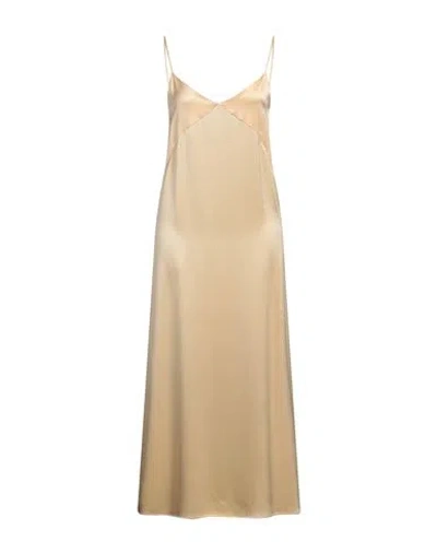 Fabiana Filippi Woman Maxi Dress Apricot Size 6 Silk In Orange