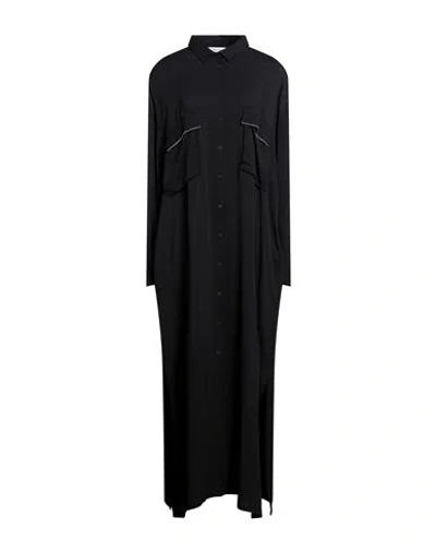 Fabiana Filippi Woman Maxi Dress Black Size 10 Acetate, Silk