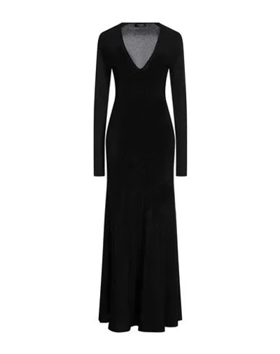 Fabiana Filippi Woman Maxi Dress Black Size 6 Viscose, Metallic Fiber