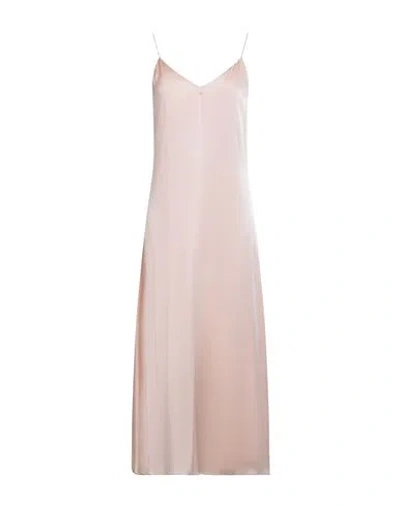 Fabiana Filippi Woman Midi Dress Light Pink Size 4 Acetate, Silk, Ecobrass