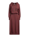 Fabiana Filippi Woman Maxi Dress Burgundy Size 4 Merino Wool, Silk, Cashmere In Red