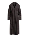 Fabiana Filippi Woman Maxi Dress Chocolate Brown Size 14 Cotton In Black