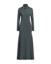 Fabiana Filippi Woman Maxi Dress Dark Green Size 8 Virgin Wool, Silk, Cashmere In Green