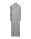 Fabiana Filippi Woman Maxi Dress Grey Size 12 Cashmere In Grey