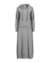 Fabiana Filippi Woman Maxi Dress Grey Size 12 Merino Wool, Silk, Cashmere