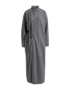 Fabiana Filippi Woman Maxi Dress Grey Size 8 Virgin Wool, Polyamide, Elastane In Gray