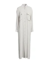 Fabiana Filippi Woman Maxi Dress Light Grey Size 4 Acetate, Silk In Grey