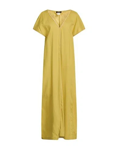 Fabiana Filippi Woman Maxi Dress Lime Green Size 12 Linen In Yellow
