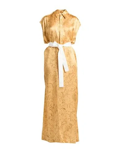 Fabiana Filippi Woman Maxi Dress Marigold Size 8 Silk, Viscose, Cupro In Yellow