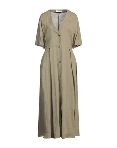 Fabiana Filippi Woman Maxi Dress Military Green Size 10 Linen
