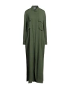 Fabiana Filippi Woman Maxi Dress Military Green Size 12 Acetate, Silk