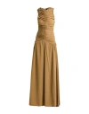 Fabiana Filippi Woman Maxi Dress Mustard Size 4 Polyester, Elastane In Yellow