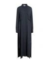 Fabiana Filippi Woman Maxi Dress Navy Size 12 Acetate, Silk In Navy Blue