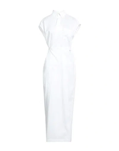 Fabiana Filippi Woman Maxi Dress Off White Size 4 Linen In Off White