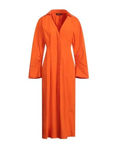 Fabiana Filippi Woman Maxi Dress Orange Size 6 Cotton