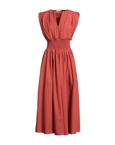 Fabiana Filippi Woman Maxi Dress Rust Size 10 Cotton In Orange
