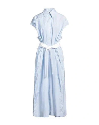 Fabiana Filippi Woman Maxi Dress Sky Blue Size 8 Cotton