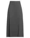 Fabiana Filippi Woman Midi Skirt Lead Size 6 Virgin Wool, Silk, Cashmere In Gray