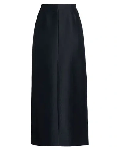 Fabiana Filippi Woman Maxi Skirt Midnight Blue Size 6 Wool, Silk