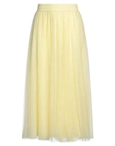 Fabiana Filippi Woman Maxi Skirt Pastel Yellow Size 10 Polyamide