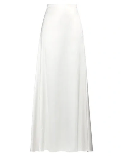 Fabiana Filippi Woman Maxi Skirt White Size 6 Viscose, Wool In White