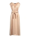 Shop Fabiana Filippi Woman Midi Dress Apricot Size 12 Viscose, Ecobrass In Orange